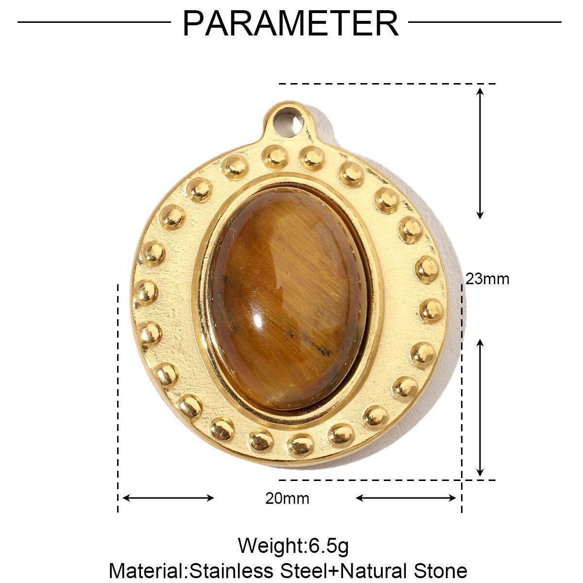 1 Piece Classic Heart Natural Stones Women's Pendants h5 Picture2