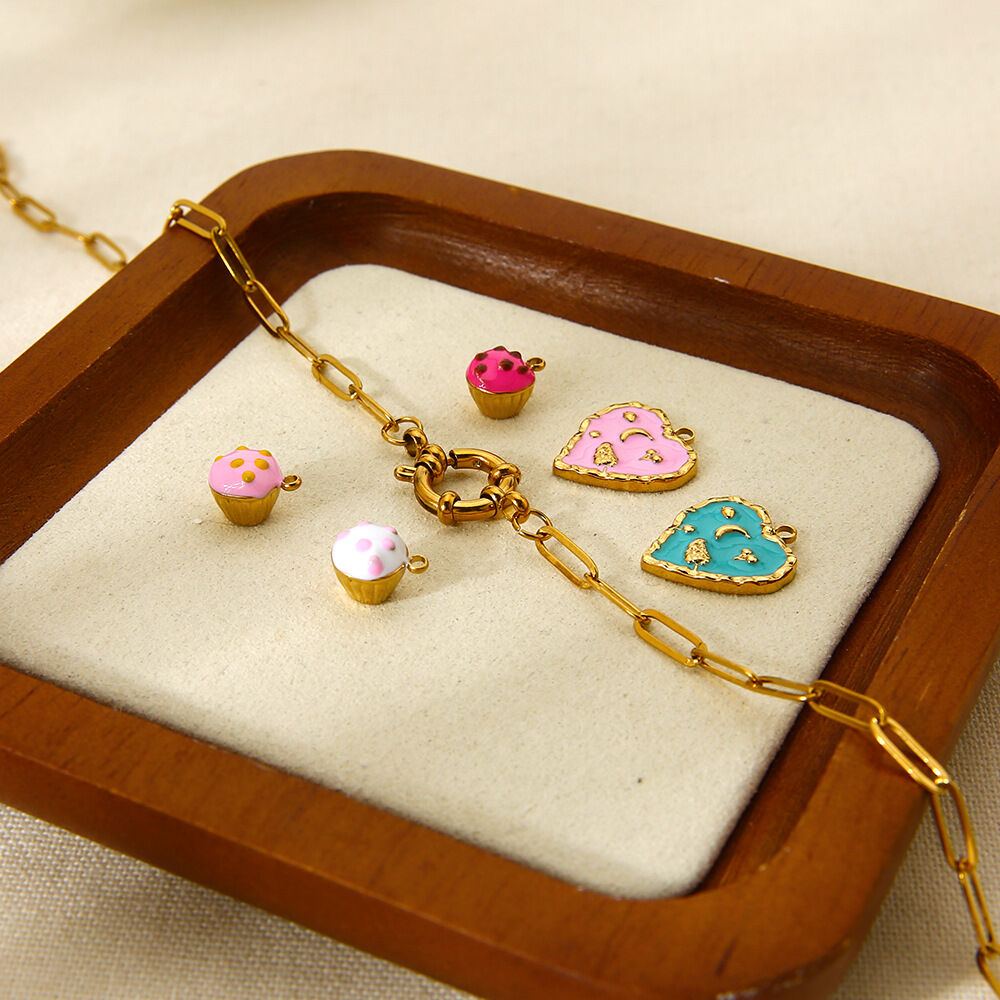 1 Piece Simple  Classic Heart Chain Food Stainless Steel Waterproof Chain Necklaces h5 Picture4