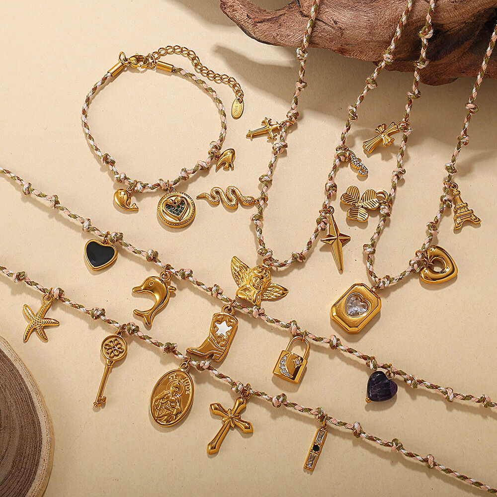 1 Piece Oceanic Stainless Steel Waterproof Gold Color DIY Braided Necklaces Picture3