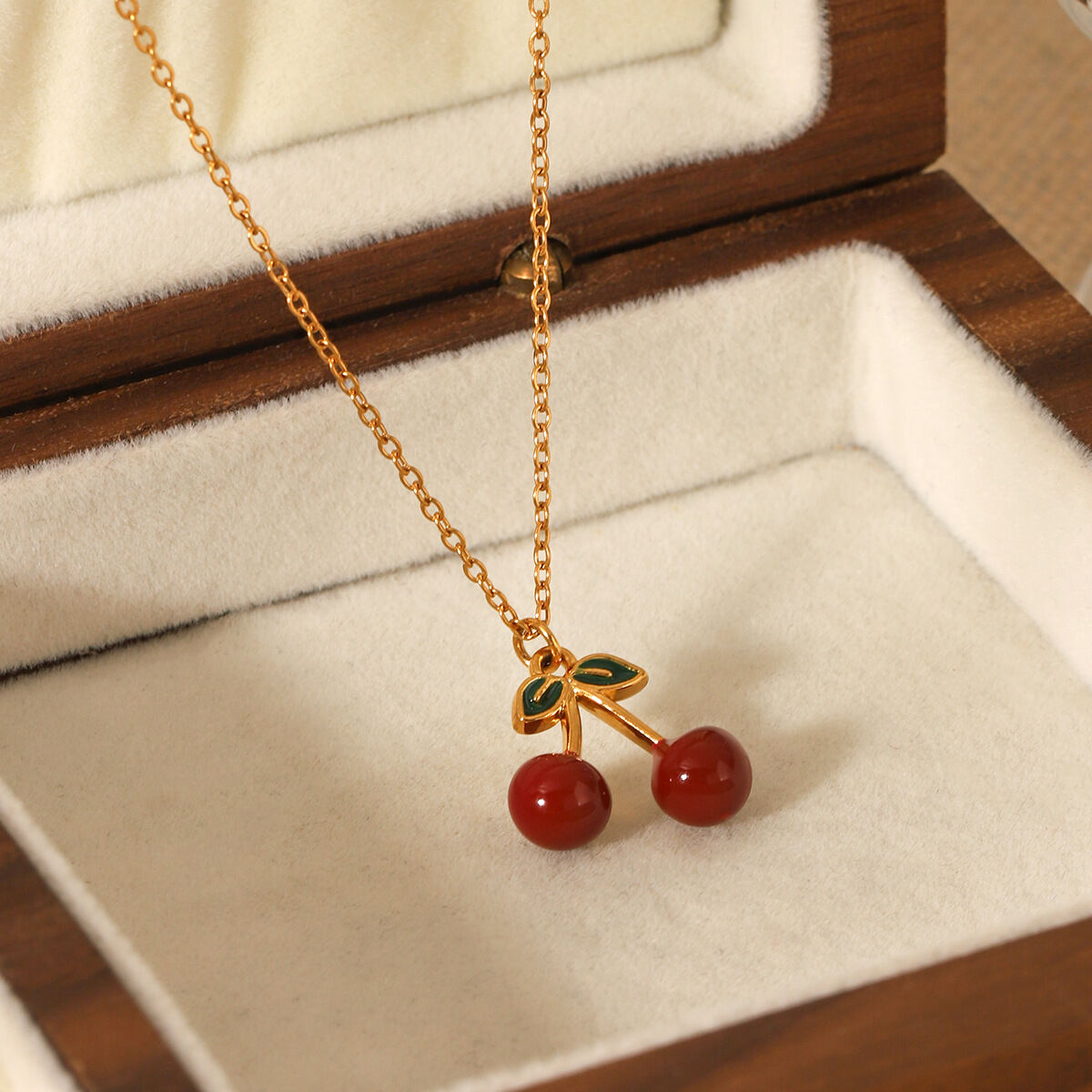 1 Pair Simple Series Daily Plant Stainless Steel Waterproof  Women's Pendant Necklaces h5 Picture4