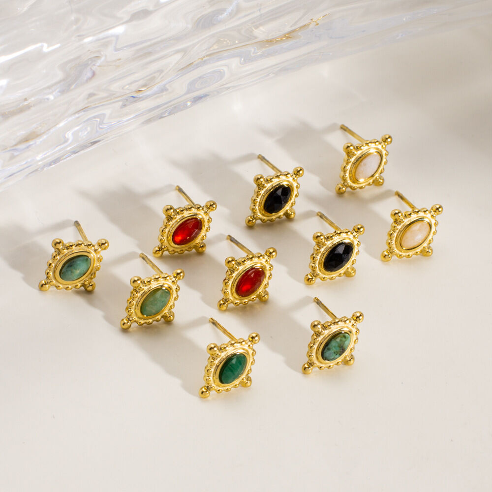 1 Pair Simple  Elegant Irregular Shape Stainless Steel Waterproof Women's Stud Earrings