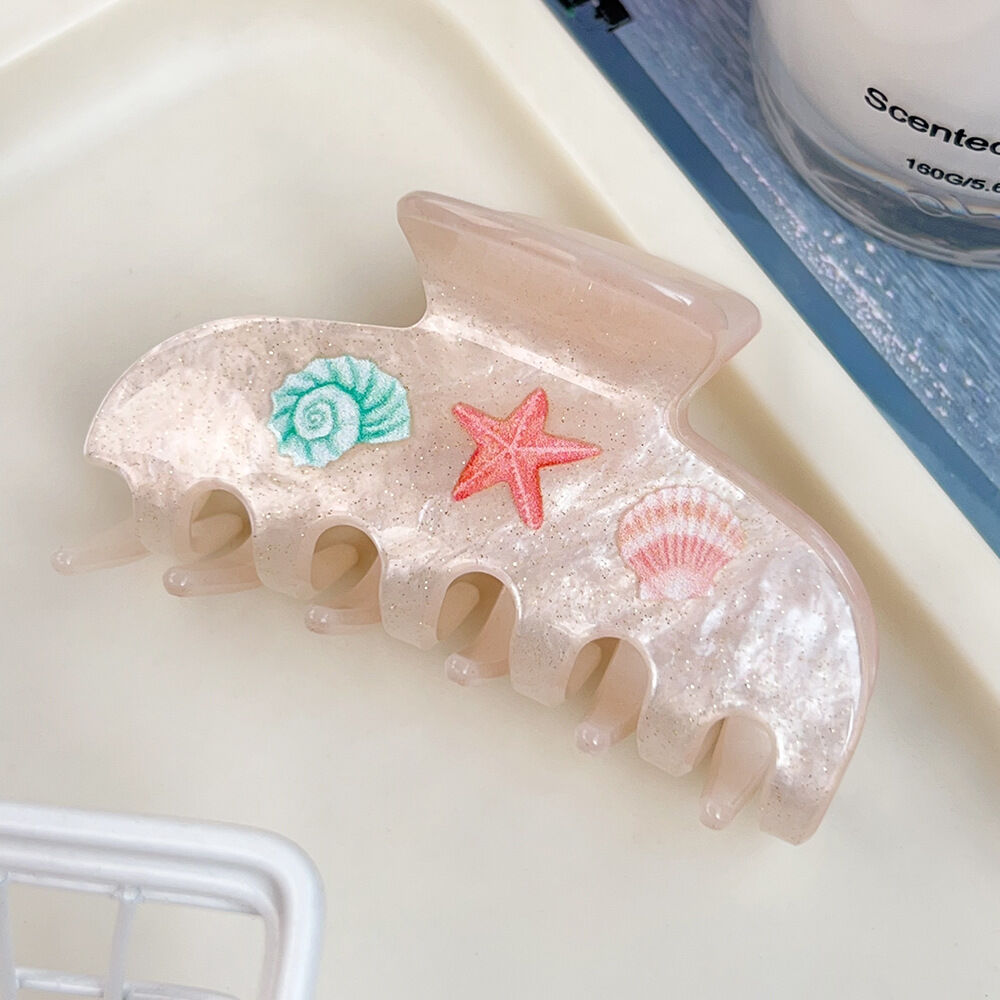1 Piece Vacation Starfish Acrylic Women's Hair Claws h5 