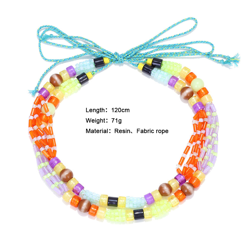 1 Piece Colorful Beaded Necklace 