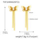Txf324-Gold Butterfly Zircon Tassel Earrings Picture7