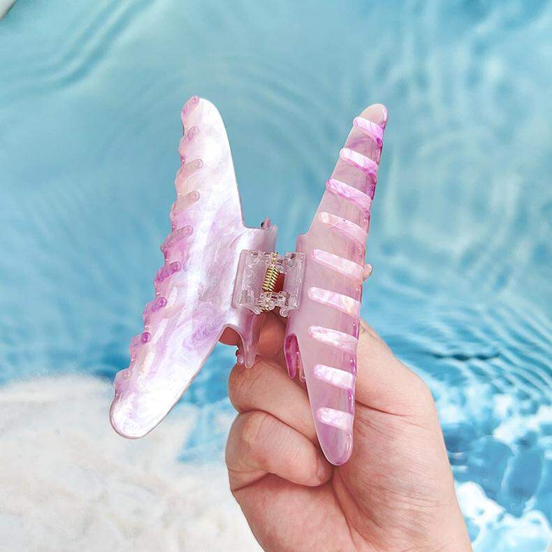 1 Piece Beach Starfish Acrylic Women's Hair Claws Picture6