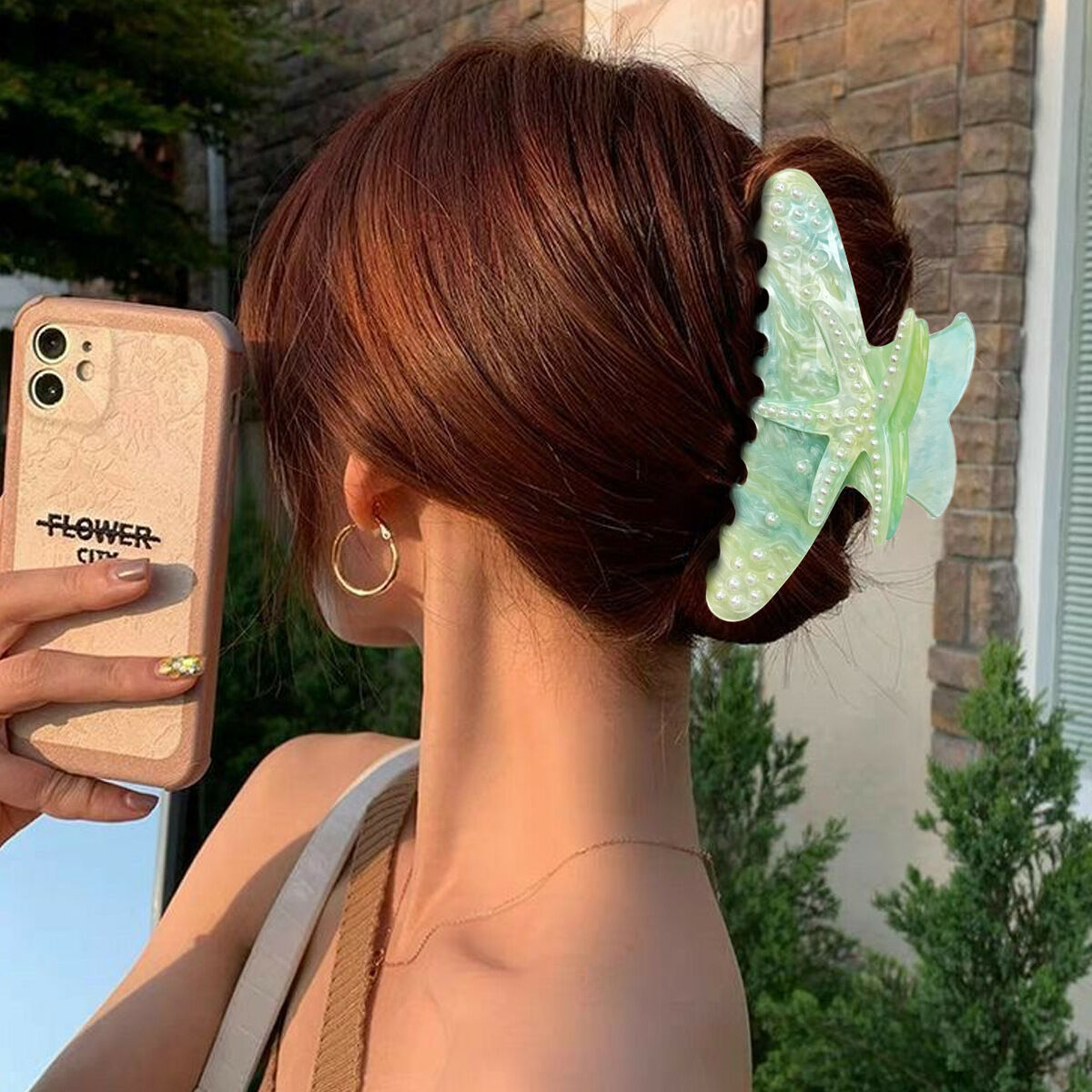 1 Piece Beach Starfish Acrylic Women's Hair Claws Picture8
