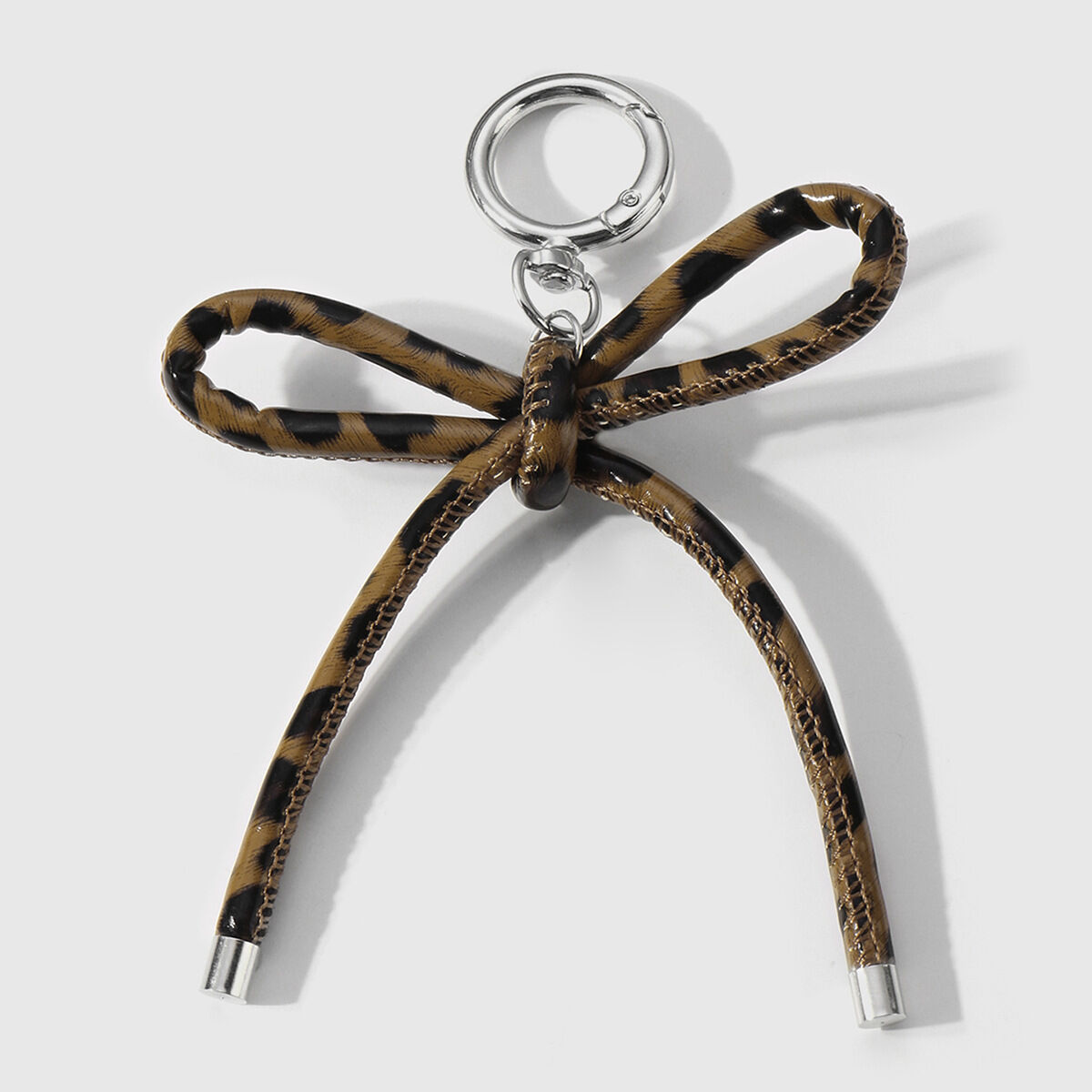 1 Piece Leopard Print Bow Knot Bag Charm h5 