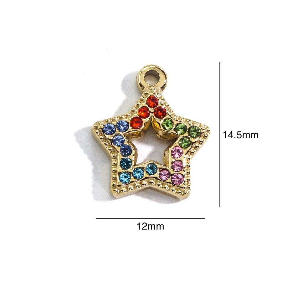 1 Piece Luxurious Classic Star Stainless Steel Waterproof Women's Pendants