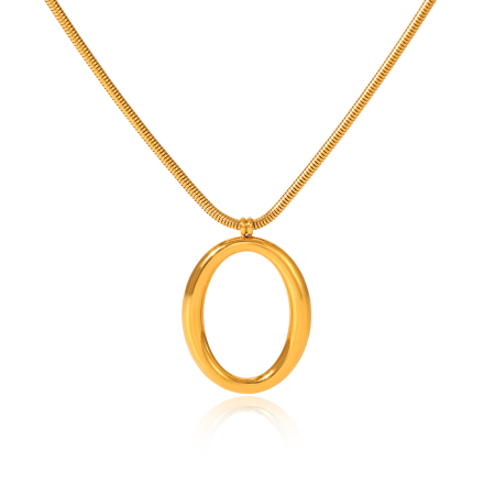 1 Piece Irregular Shape Stainless Steel Waterproof  Gold Color  Women's Pendant Necklaces