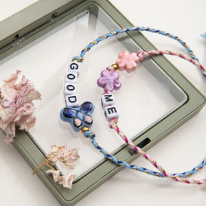 1 Piece Sweet Letter Colorful Stainless Steel Waterproof Women's Beaded Bracelets h5 Picture7