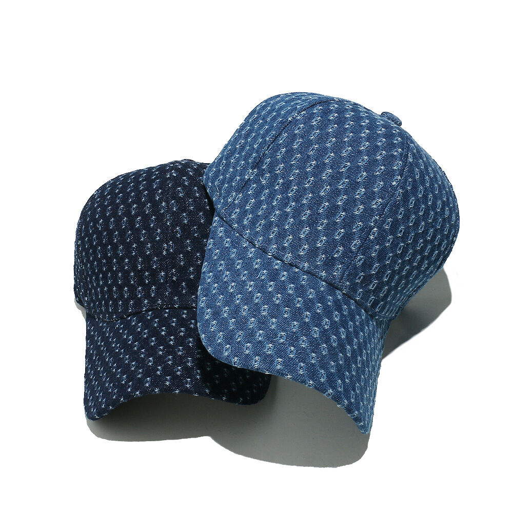 1 Piece Retro Geometric Denim Baseball Cap h5 Picture3