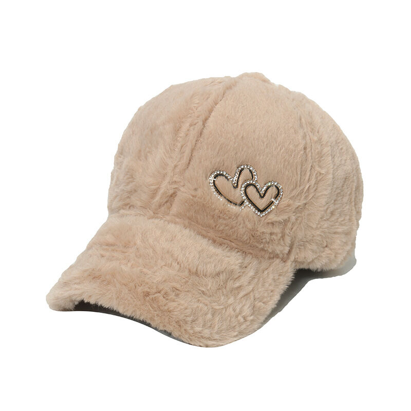 1 Piece Heart Plush Women's Hat