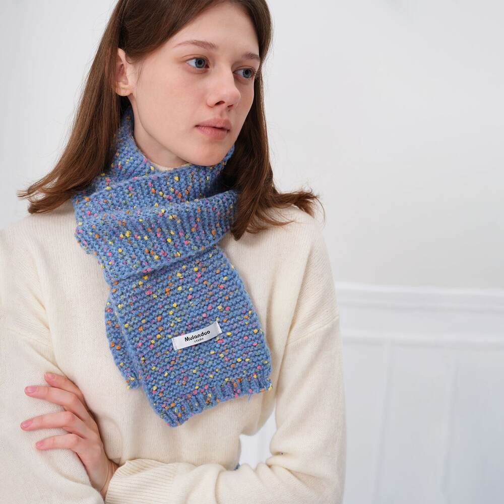 1 Piece Colorful Polka Dots Synthetic Fiber Women's Winter Scarves h5Picture4