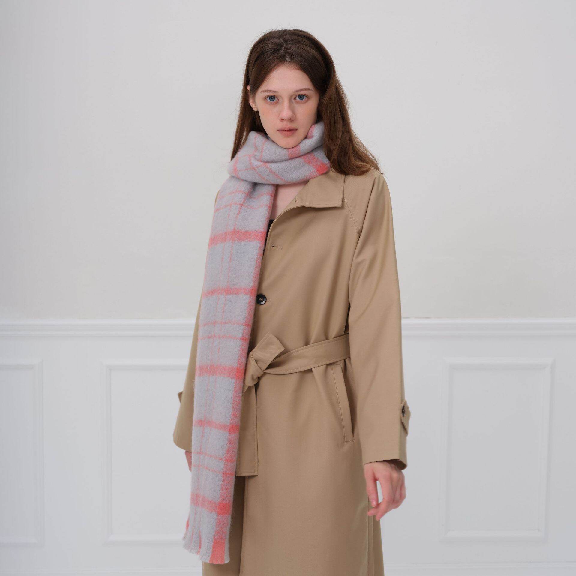1 Piece Cozy Daily Plaid Polyester Women's Winter Scarves Picture3