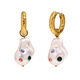 Orecchini vintage con perle finte barocche - Multicolore