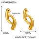 F471-Gold Geometrische Tropfen Ohrringe