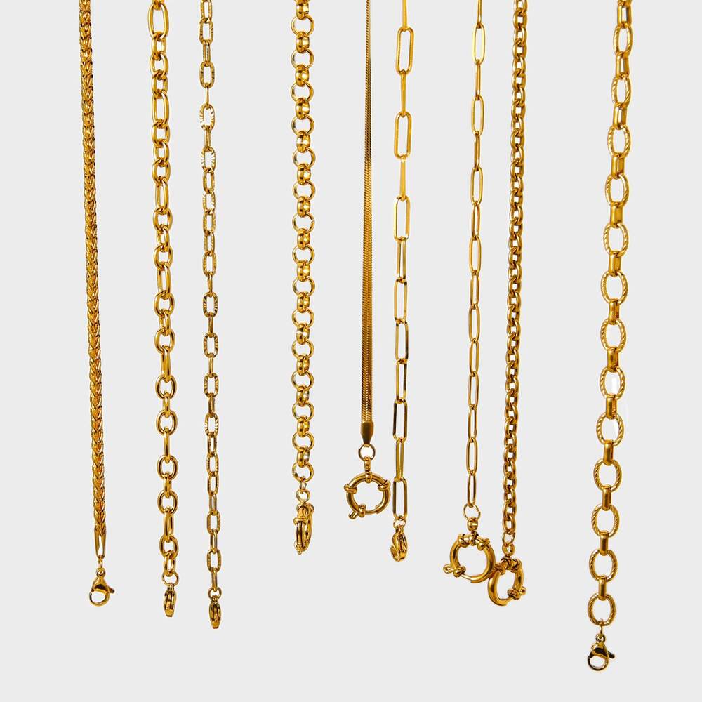 1 Piece Simple Daily Chain Stainless Steel Waterproof Women's Chain Necklaces h5Picture3