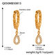 Q050-Golden Teardrop Zircon Earrings Picture12