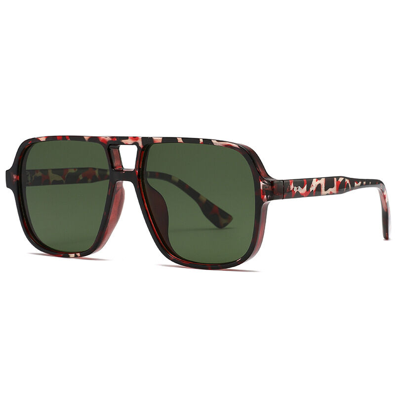 1 par de gafas de sol clásicas sencillas con estampado de leopardo y patchwork en varios colores para mujer h5Imagen3