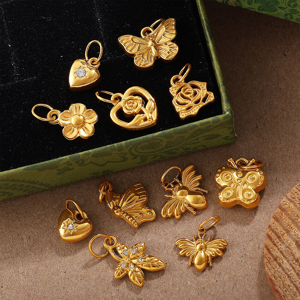 1 Piece Stainless Steel Waterproof Gold Color DIY Pendant h5 Picture3
