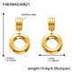F483-Orecchini rotondi cavi in oro Immagine9