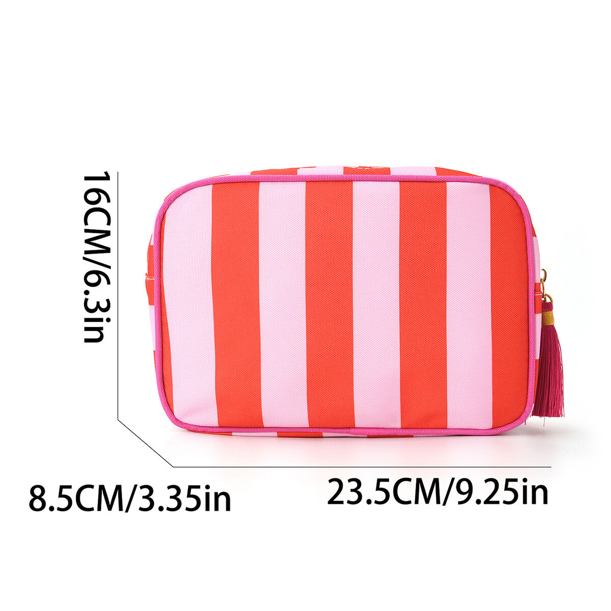 1 stuk Simple Series Casual Strip Canvas Dames Make-uptassen h5 Afbeelding4