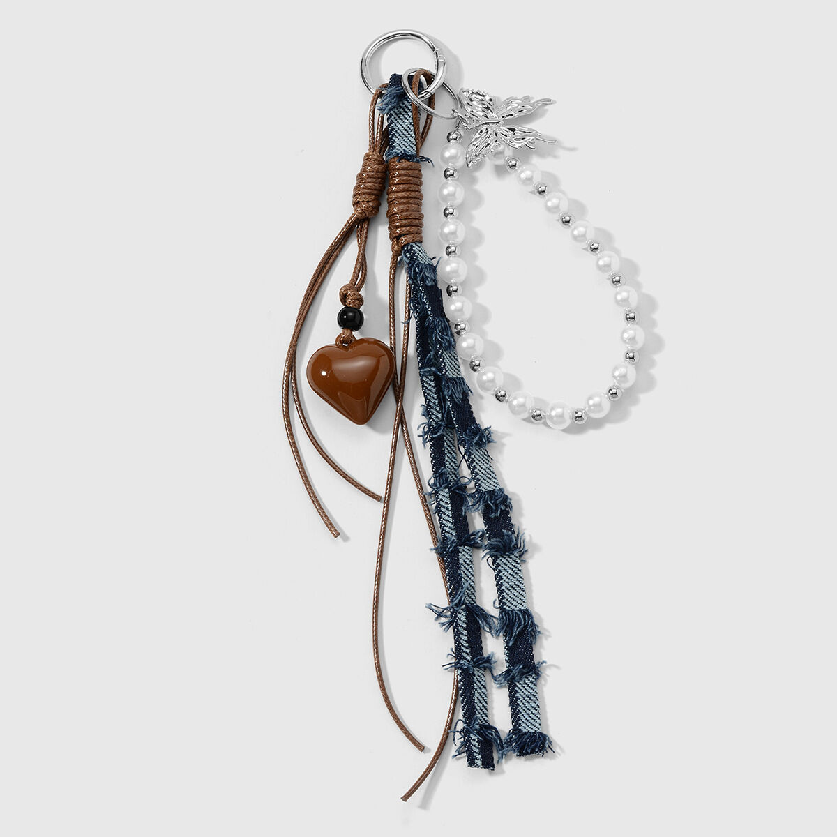 1 Multi-Color Beaded Heart Keychain Picture2