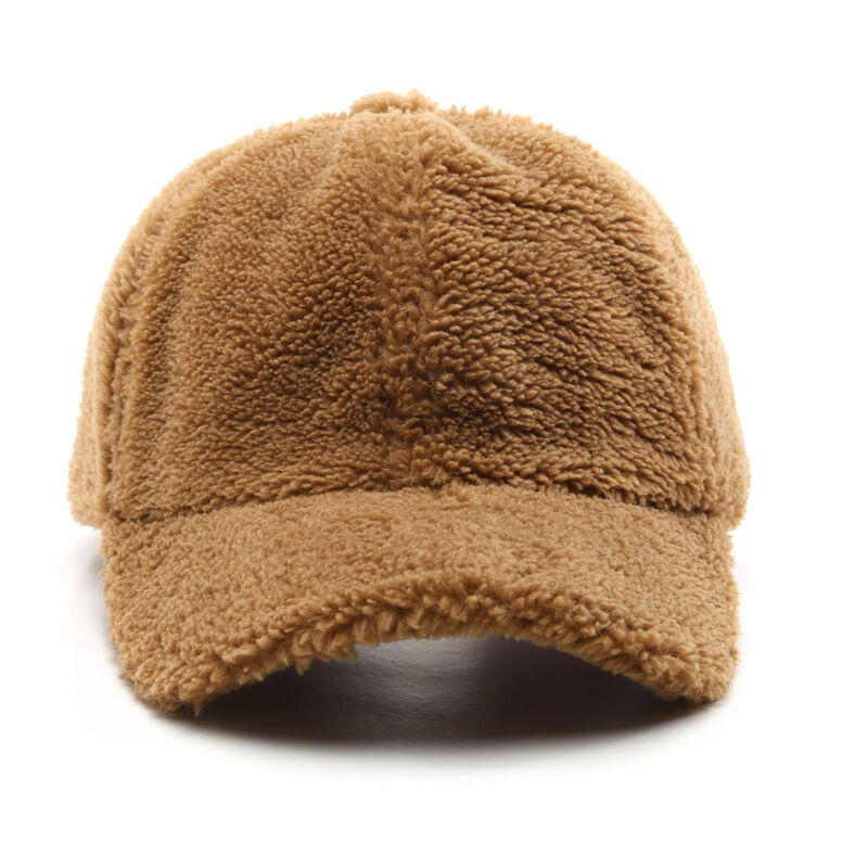 1 Piece Casual Solid Color Plush Baseball Cap h5 Picture2