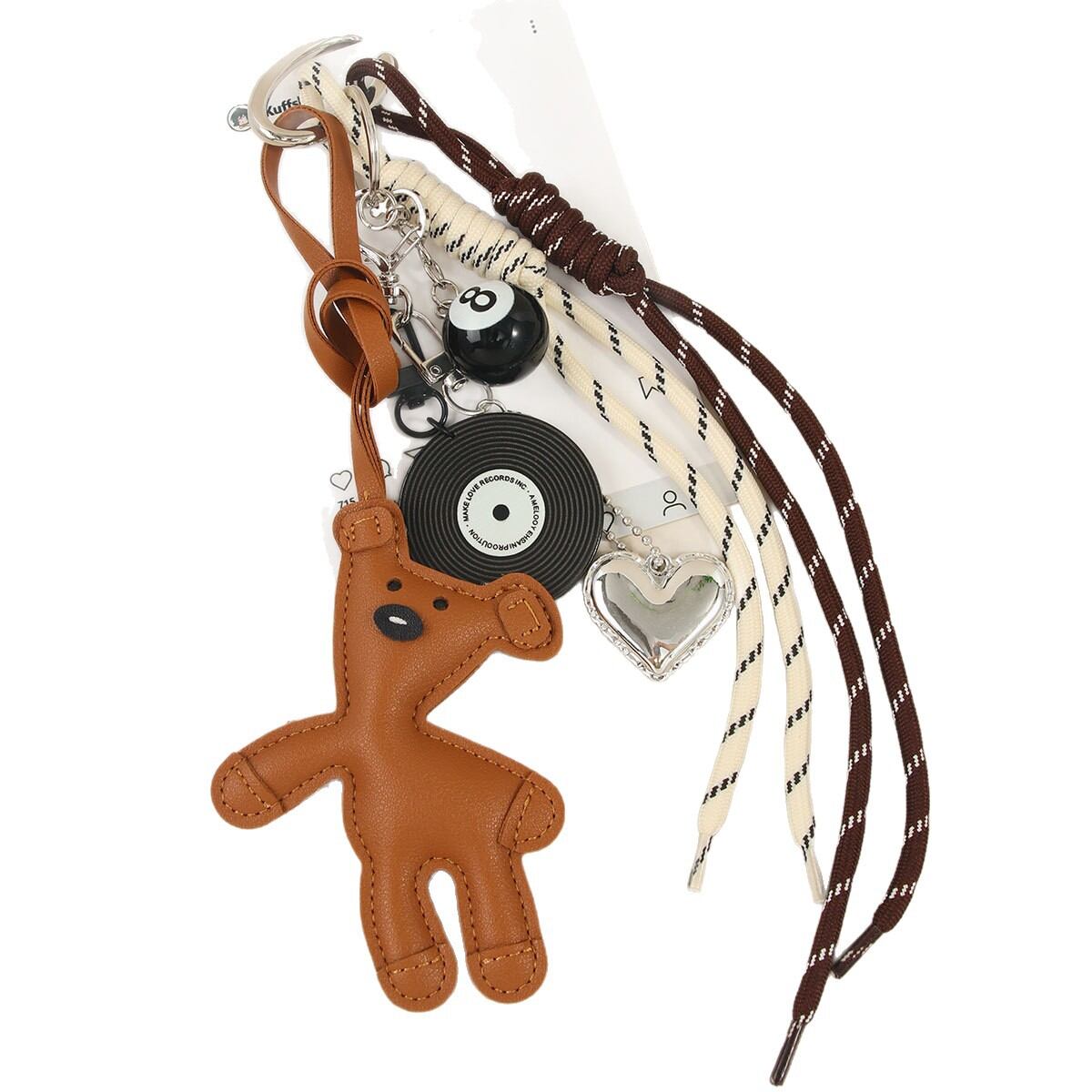 1 Stück einfache Serie niedlichen Cartoon Bär PU Damen Tasche Charms h5 Bild5