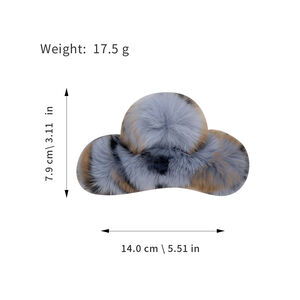 1 Piece Luxurious Cute Leopard Print Imitation Fur Women's Hair Claws h5 Picture4