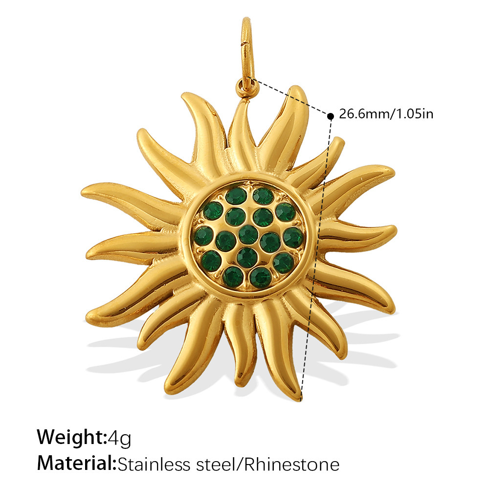 1 Piece Heart Stainless Steel Waterproof Gold Color Diy Pendant h5Picture2