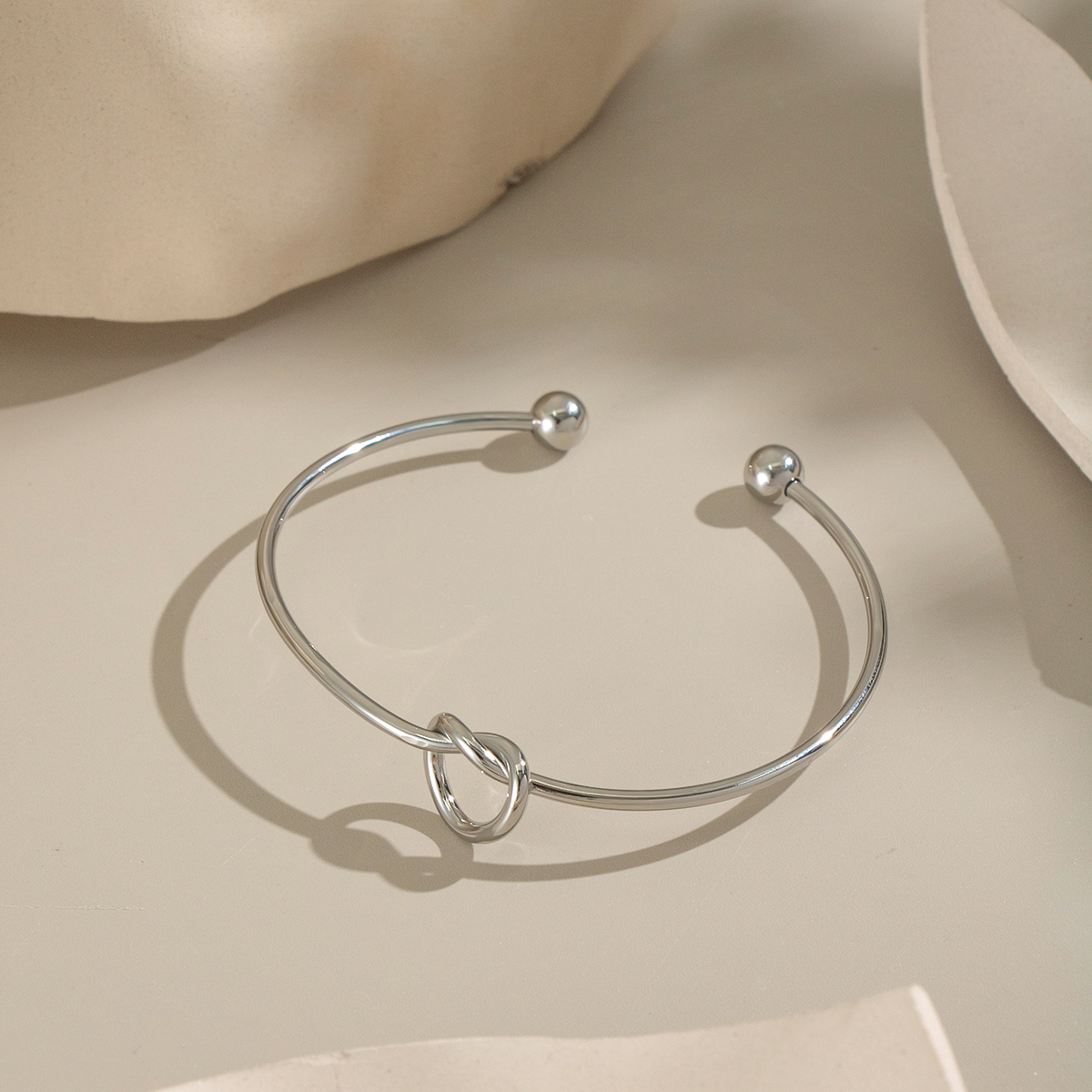 1 Piece Simple Series Twist Stainless Steel Waterproof Gold Color Cuff Bracelet h5 Picture4