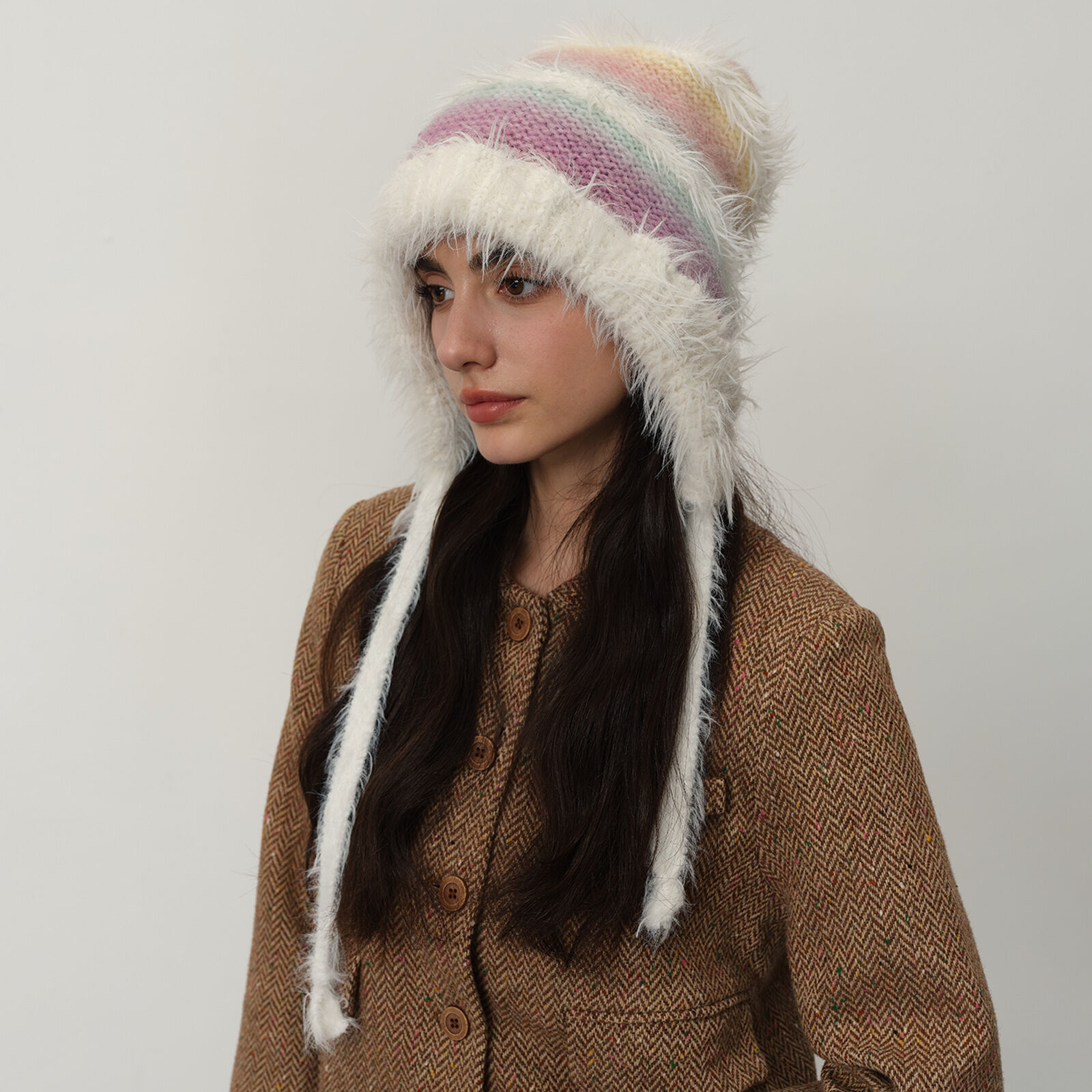 1 Piece Classic Gradient Color Stripe Polyester Women's Hats
