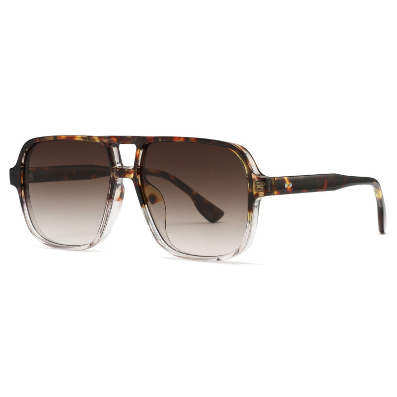 1 par de gafas de sol clásicas sencillas con estampado de leopardo y patchwork en varios colores para mujer h5 Imagen2