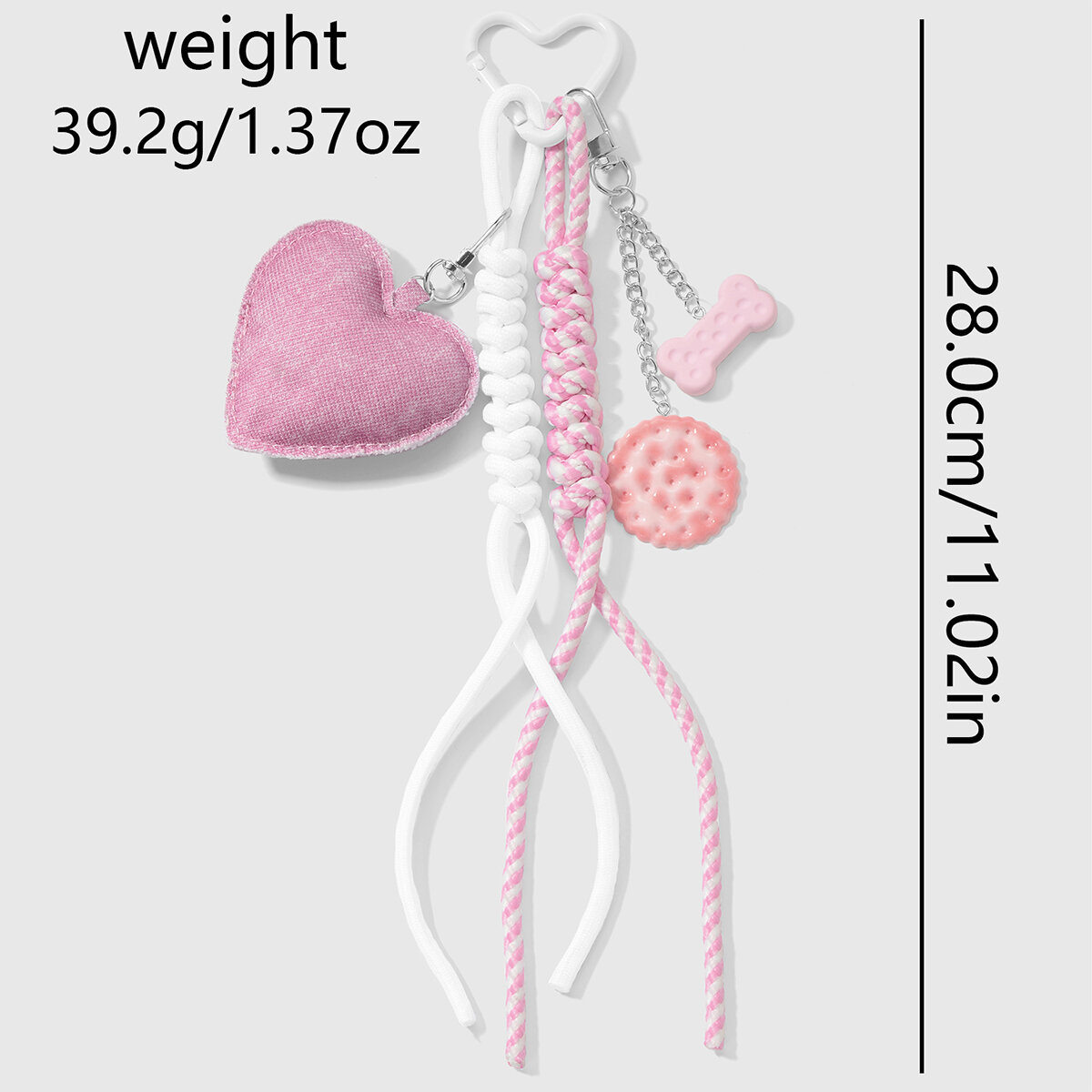 1 Piece Cute Heart Cookie Bag Charm h5 Picture2
