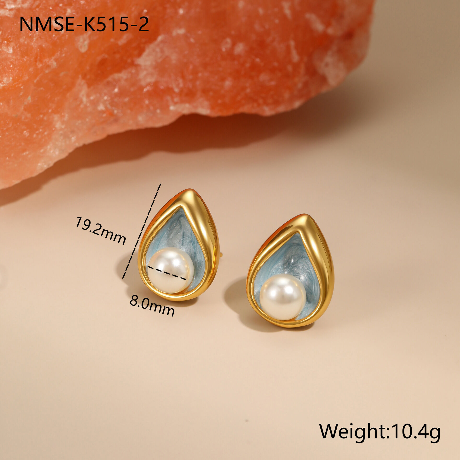 Nsme-K515-2 Blue Earrings Picture5
