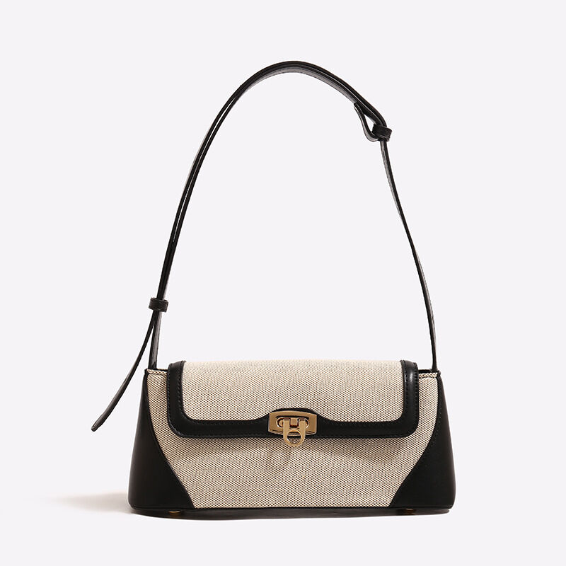 1 Piece Retro Mixed Color Canvas Women's Shoulder Bags Picture3