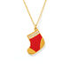 P1671-Collana con calza di Natale dorata