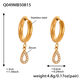 Q049-Golden Teardrop Zircon Earrings Picture11