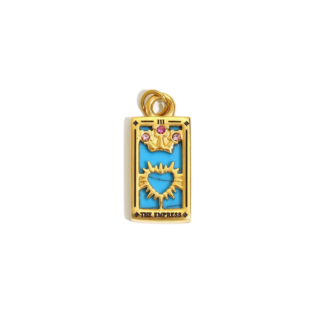 1 Stück klassischer, lässiger Sternbild-Anhänger aus Edelstahl, wasserdicht, goldfarben, für Damen 