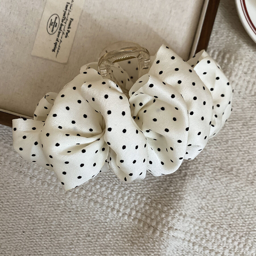 1 Adet Sevimli Polka Noktalı Akrilik Saç Pençesi h5 