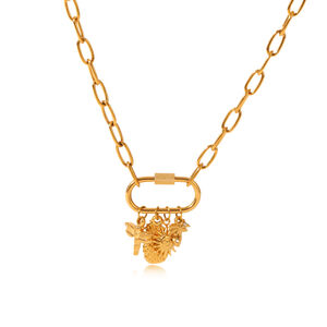 1 stuk Dagelijkse Dierenhanger, Roestvrij Staal, Waterdicht, Goudkleurig, Damesketting h5 Afbeelding6