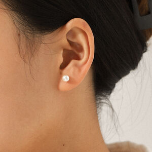 1 Set Luxurious Irregular Shape Stainless Steel Waterproof Gold Color Zircon Women's Stud Earrings h5 Picture4