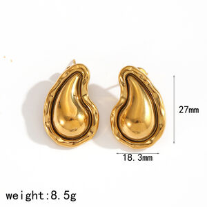 Droplet Shape Stainless Steel Waterproof Mixed Color Necklace Set h5