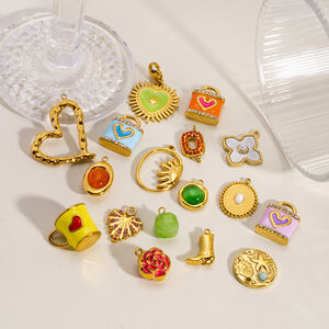1 Piece Luxurious Cute Flower Heart Boots Stainless Steel Waterproof Women's Pendants h5 Picture4