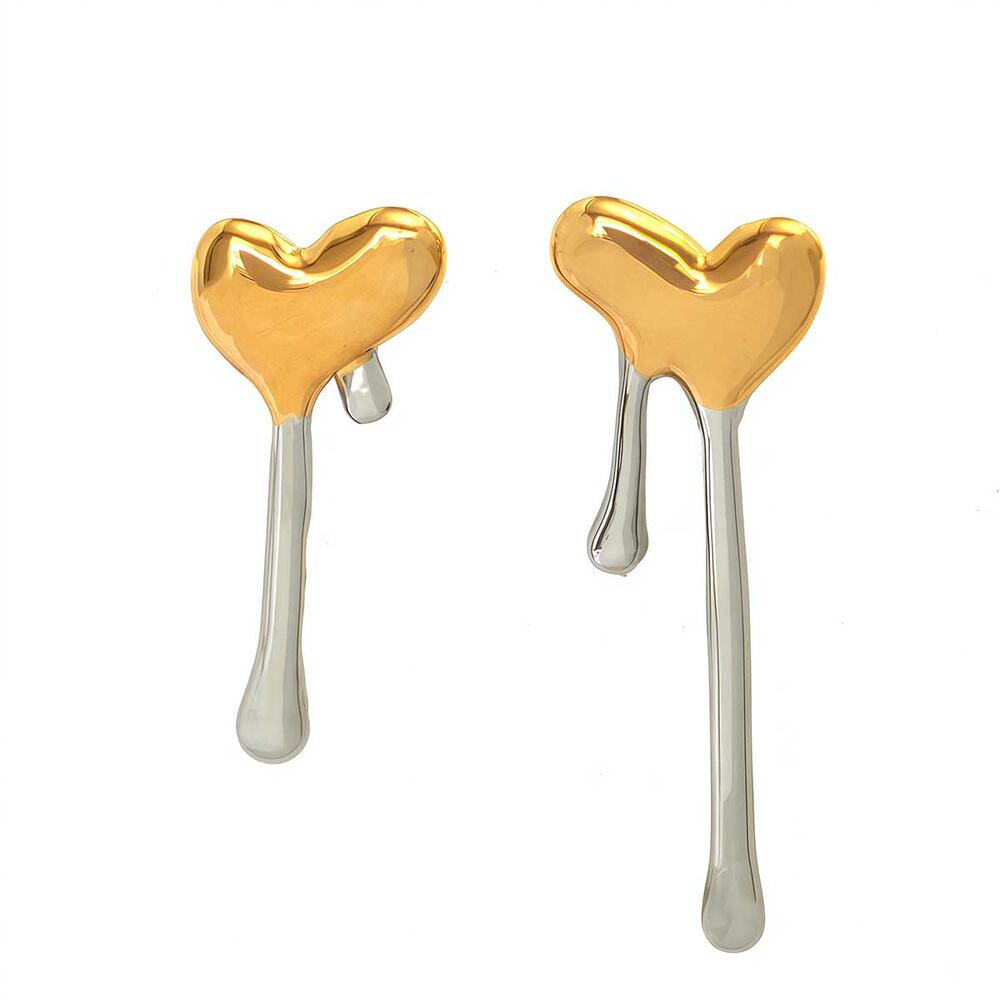 1 Piece Simple Heart Stainless Steel Waterproof Gold Color Women's Statement Rings