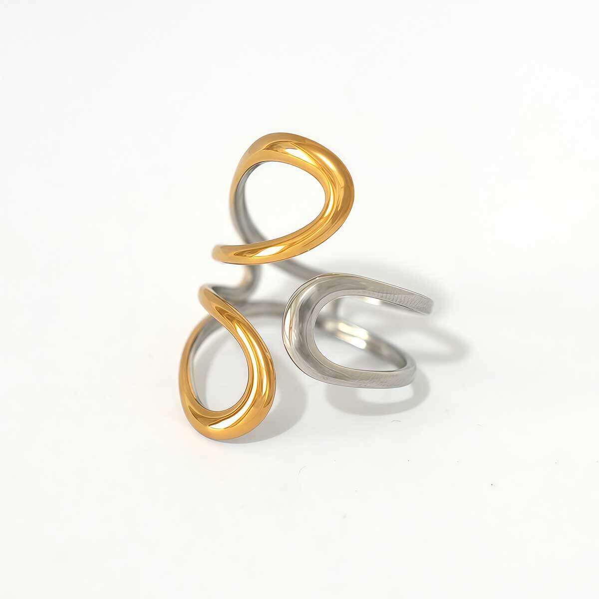 Gold And Silver Color/One Size/Ring Style 1 