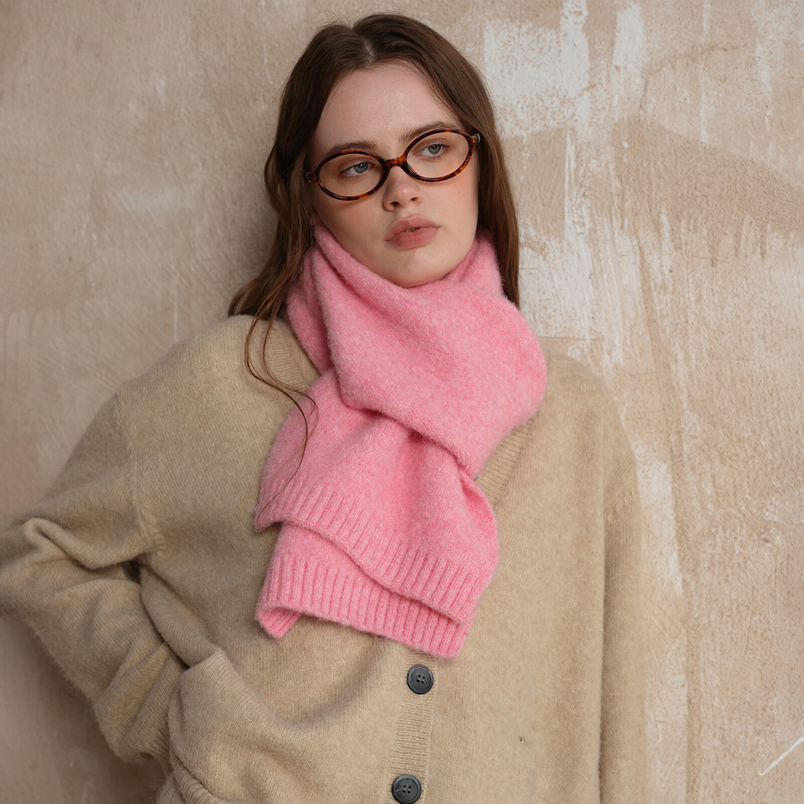 1 Piece Elegant Solid Color Synthetic Fiber Women's Winter Scarves