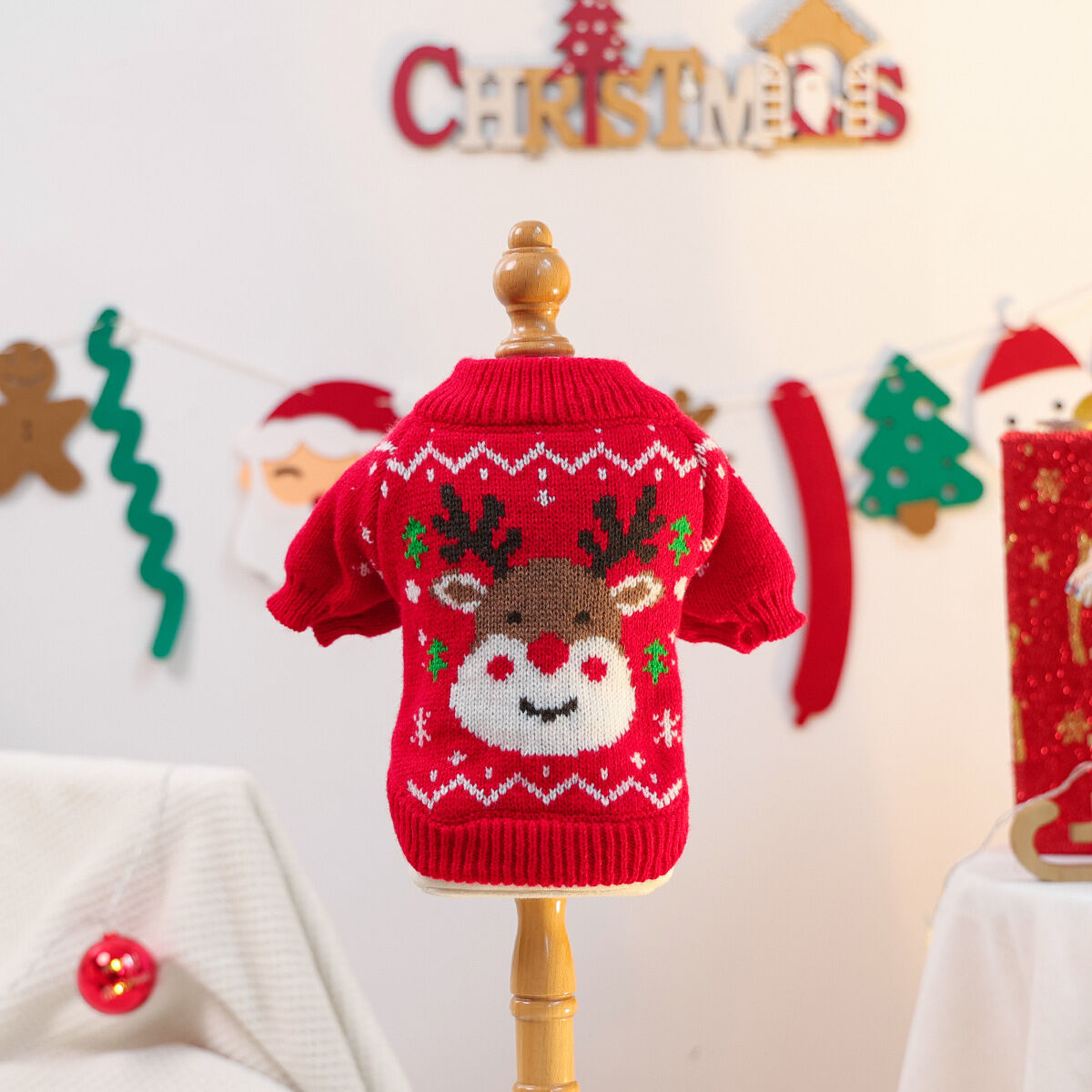 1 Piece Cute Christmas Pet Sweater h5 Picture4