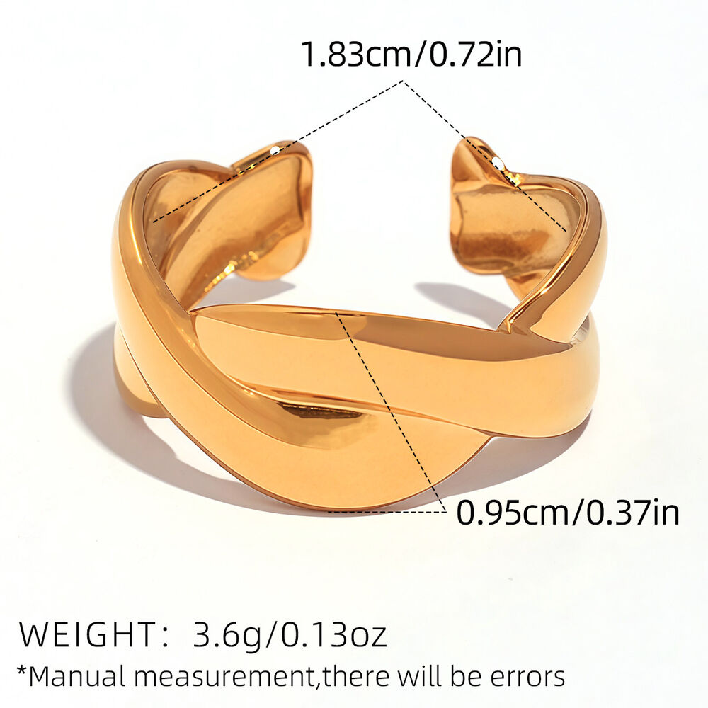 1 Piece Retro Irregular Shape Stainless Steel Waterproof Gold Color Women's Statement Rings
